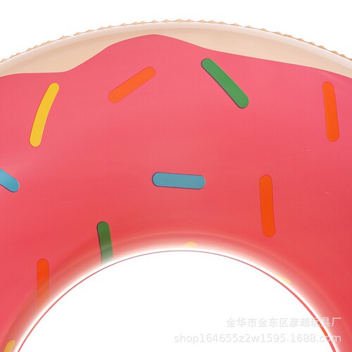 Inflatable donut-shaped swimming ring, pink and coffee-colored PVC swimming ring for adults, swimming supplies, lifebuoy manufacturer wholesale