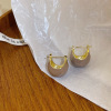 Fashionable metal earrings, simple and elegant design, wholesale