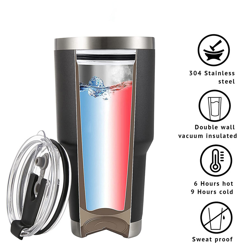 Amazon DIY regalo 30oz coche taza círculo completo impresión en color aislamiento del coche helado lote patrón personalizado