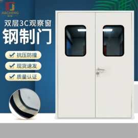 净化门钢制门医院病房门厂房手术室密闭门无尘车间单双开洁净门