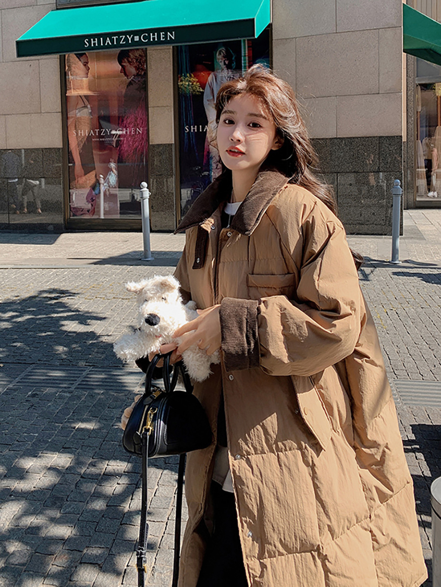 Velvet winter fashionable down jacket