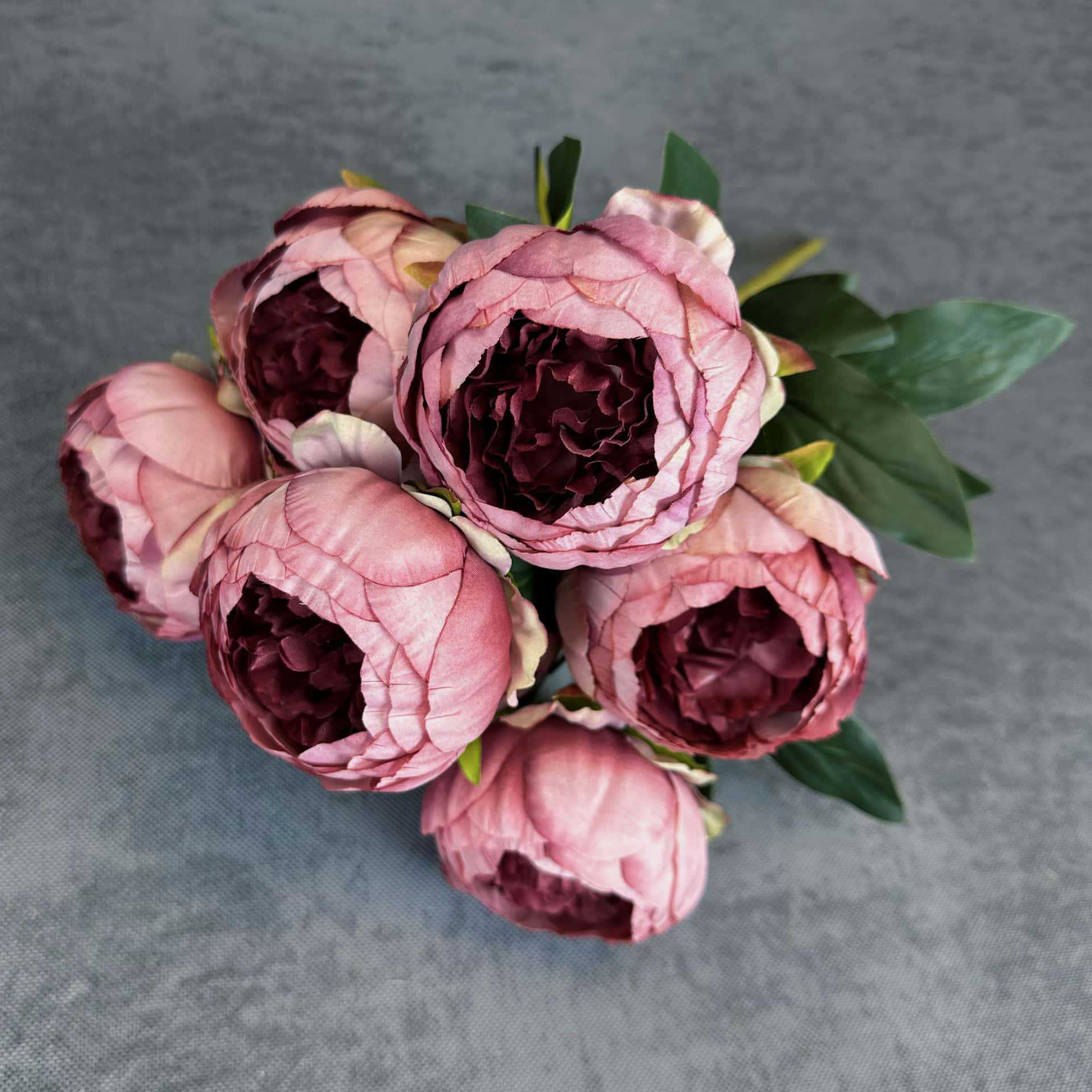 Simulación de 7 flores de peonía decoración de boda decoración de flores de seda hechas a mano transfronterizas adornos de flores falsas al por mayor