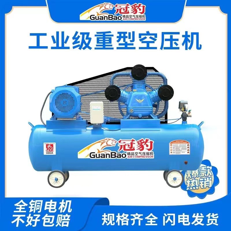 工业机大型高压气泵喷漆打气泵220V空气压缩机汽修气泵220V气泵