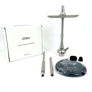 Arabic Shisha Complete Set Bar New Trendy Single-Tube Stainless Steel Shisha Pot Cap with Volleyball Hole
