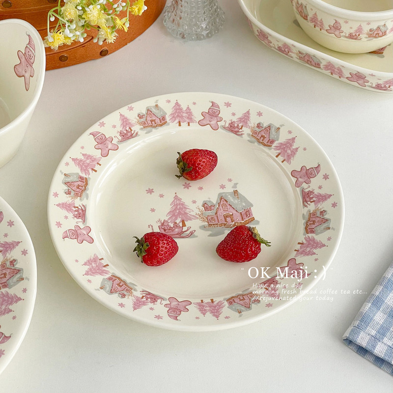 Especially Beautiful Ceramic Plates, Exquisite Fruit Plates, High-Value Instagram-Style Dessert Plates, Breakfast Plates, Afternoon Tea Cake Plates