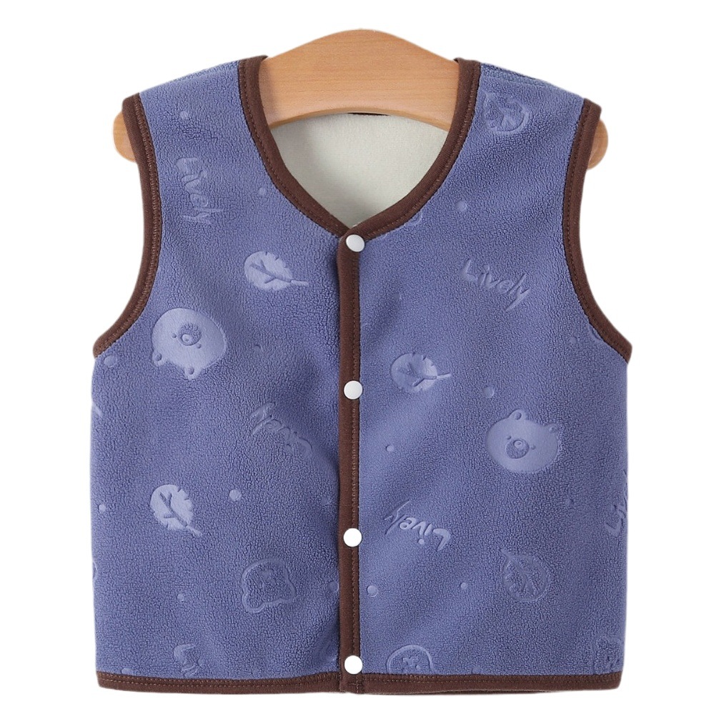 Chaleco de bebé Otoño e Invierno forrado de lana engrosada Chaleco de bebé para hombres y mujeres chaleco recién nacido chaleco cálido de invierno