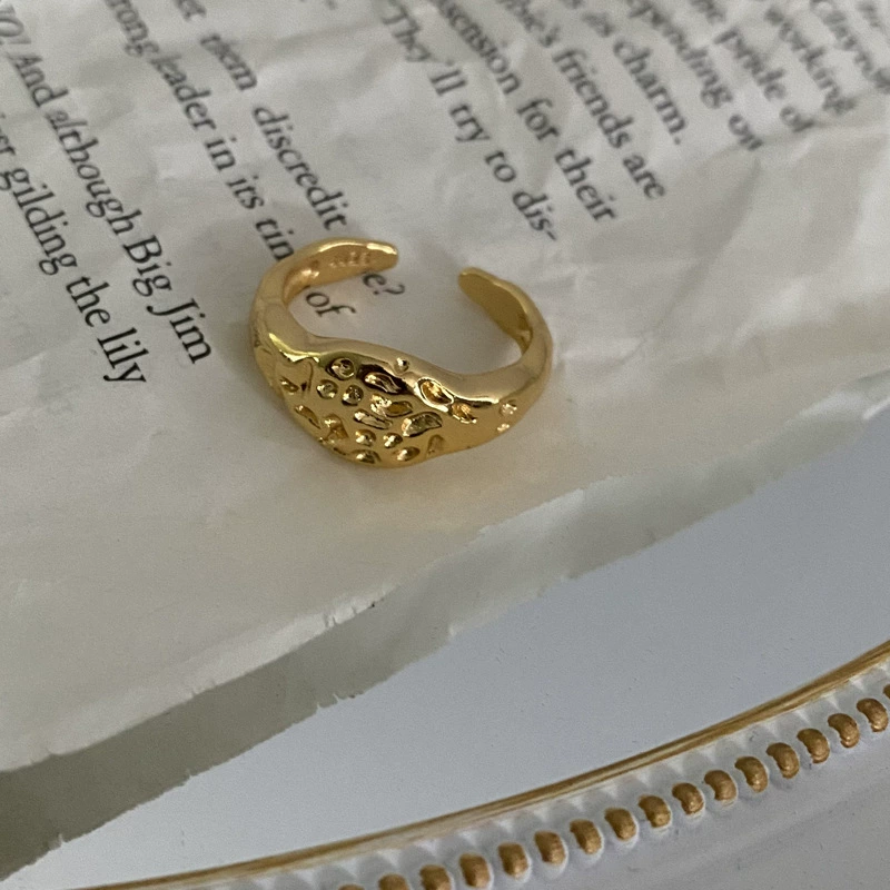 (Cross-border trading), fashionable one size retro golden ring, on index finger, simple and elegant design