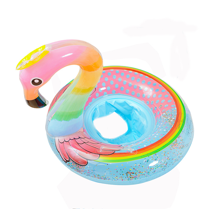 Inventario transfronterizo para aumentar el anillo de natación de flores flamencos con sequinilla, anillo de natación inflable para hombres y mujeres. image 21