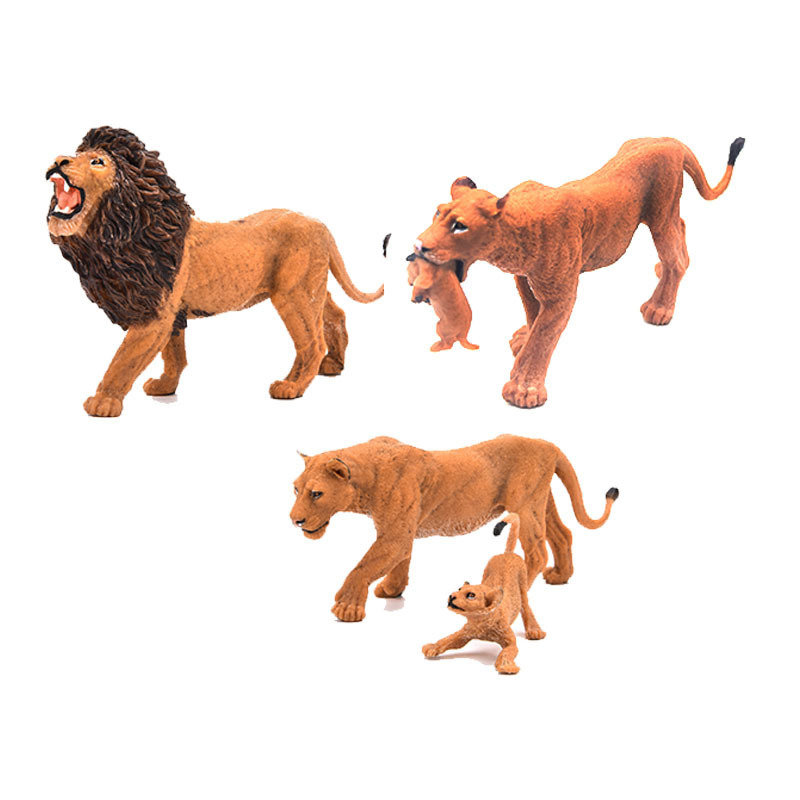 Modelos de Animales Salvajes Simulados Transfronterizos, Tigre, León, Elefante, Juguetes de Modelos de Animales, Serie de Simulación de Modelos de Animales