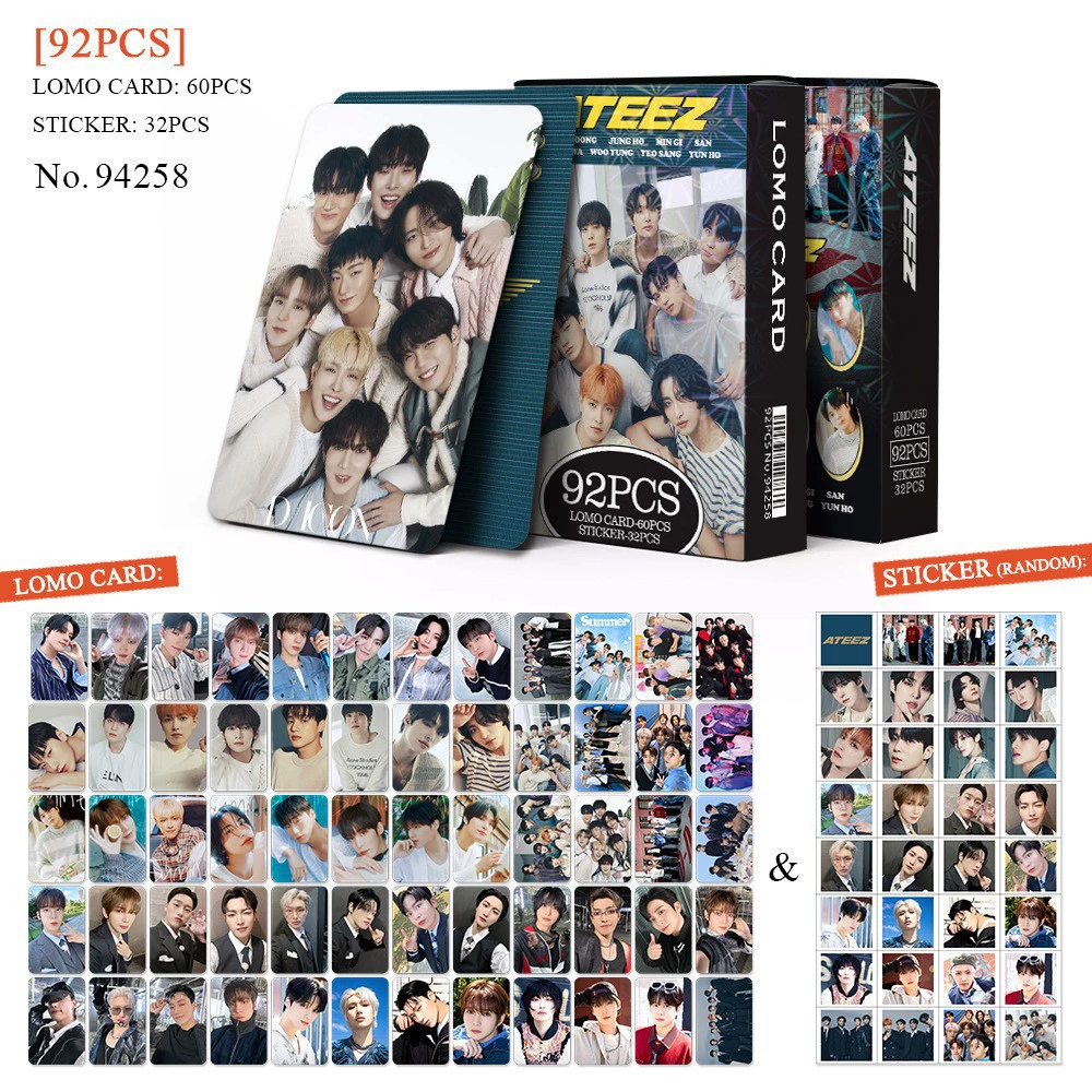 Внешнеторговые специальные 92 коллекционные карты ATEEZ новая специаль THE WORLD EP.F Celebrity периферия LO MO маленькая карта