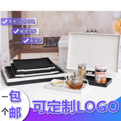 塑料托盤木紋日式酒店客房置物盤茶水平盤浴室收納盒洗漱拖盤商用