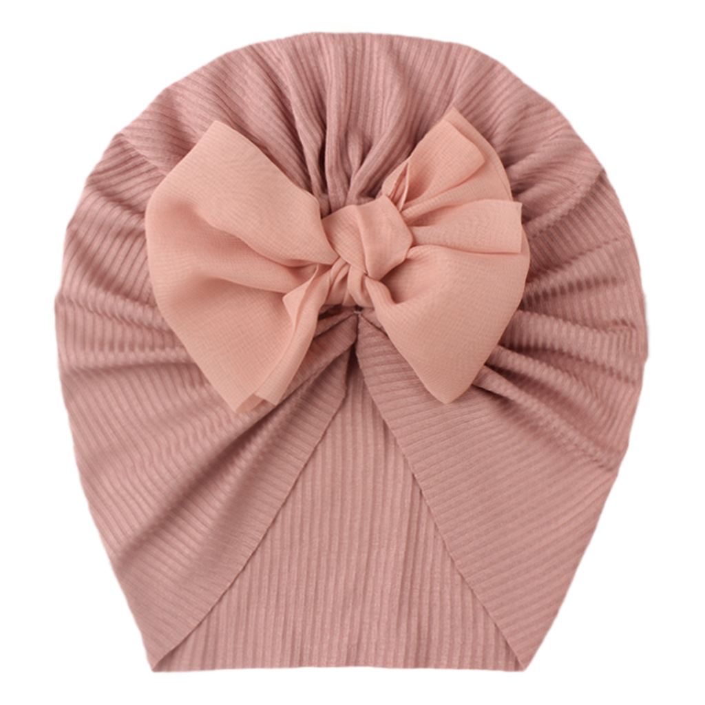 Children Unisex Fashion Solid Color Bow Knot Baby Hat display picture 9