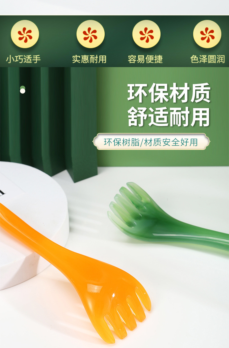 Five-Claw Head Massager Comb Resin Scalp Massage Tool Gua Sha Style Meridian Comb for Adults key features