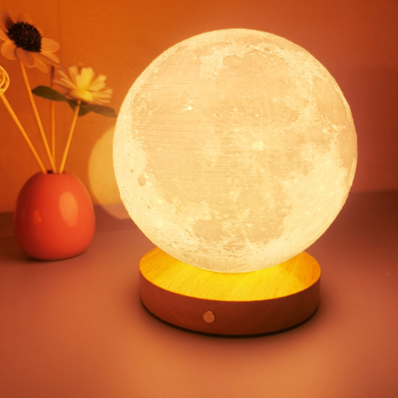 Cross-Border 3D Moon Lamp Desk Rechargeable Lamp Bedroom Bedside Lamp Creative Moon Lamp Gift Atmospheric Night Light Cross-Border 3D Moon Lamp Desk Rechargeable Lamp Bedroom Bedside Lamp Creative Moon Lamp Gift Atmospheric Night Light