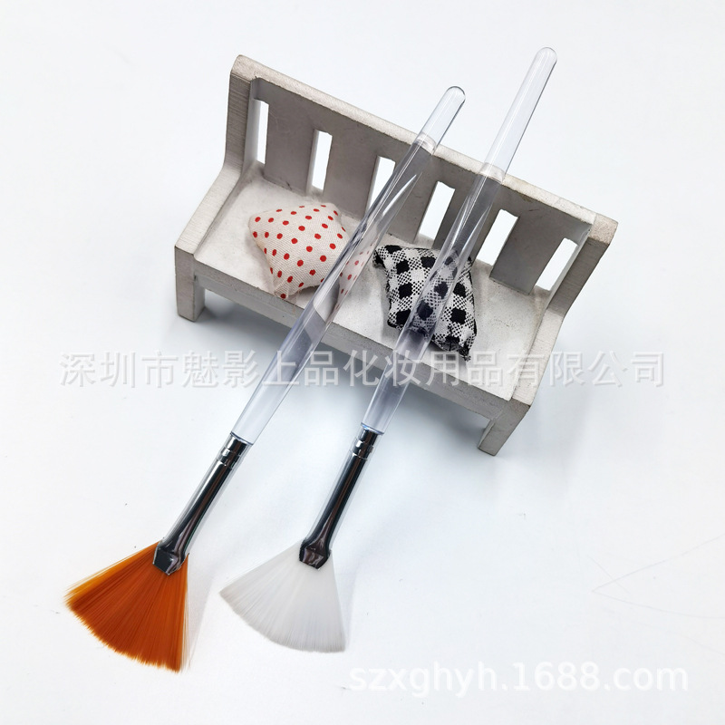 Nuevo recomendar pelo suave en forma de abanico cepillo ácido de la fruta rejuvenecimiento de la piel cepillo líquido máscara barro recubrimiento portátil solo paquete al por mayor