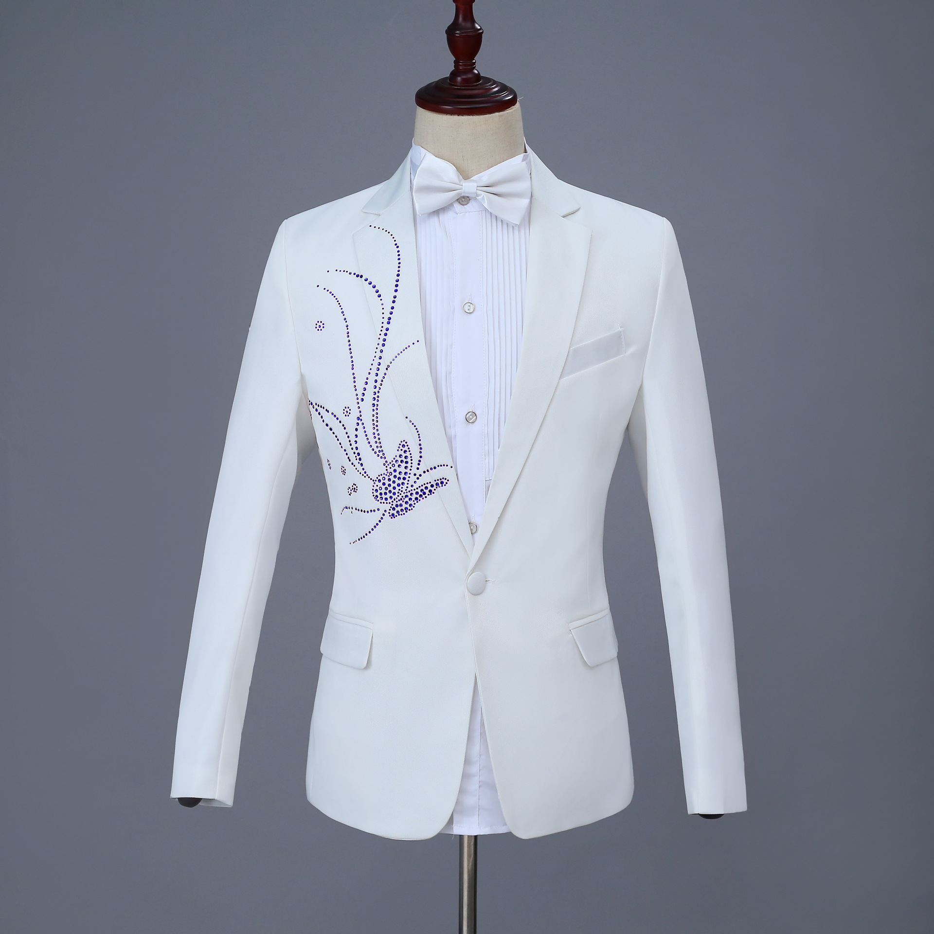 화이트 사파이어 다이아몬드(싱글 재킷 + 보타이)