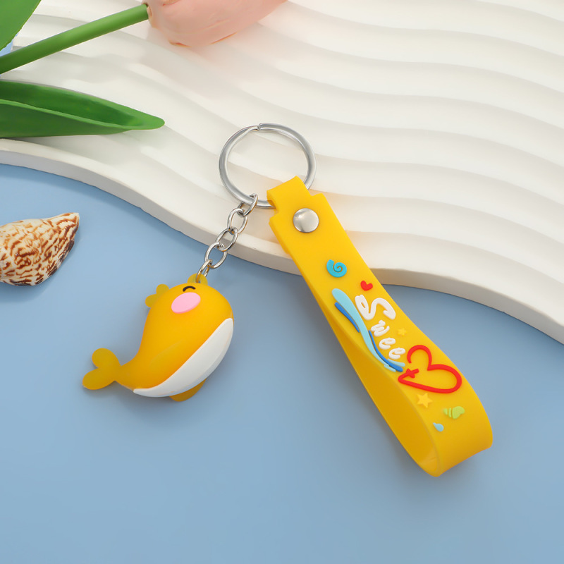 夏の海洋動物イルカタコクジラタツノオトシゴキーホルダーペンダントバッグスーパーマーケットキーホルダー卸売|undefined