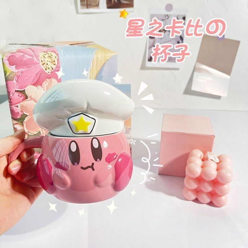 Creative Kirby Cup Ceramic Mug Ins Style Cartoon Animation Peripheral Birthday Gift Gift Box Water Cup Creative Kirby Cup Ceramic Mug Ins Style Cartoon Animation Peripheral Birthday Gift Gift Box Water Cup