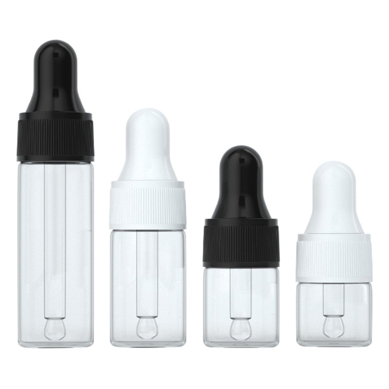 Punto de fábrica 1ml botella de aceite esencial 2ml3ml botella de gotero marrón botella de despliegue de sub-embalaje botella de aceite esencial pequeña