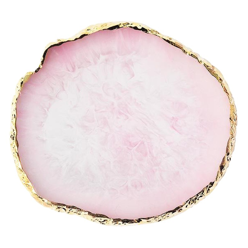 Transfronteriza belleza paleta resina ágata decoración dorada paleta pintada herramientas de tablero de exhibición de uñas al por mayor