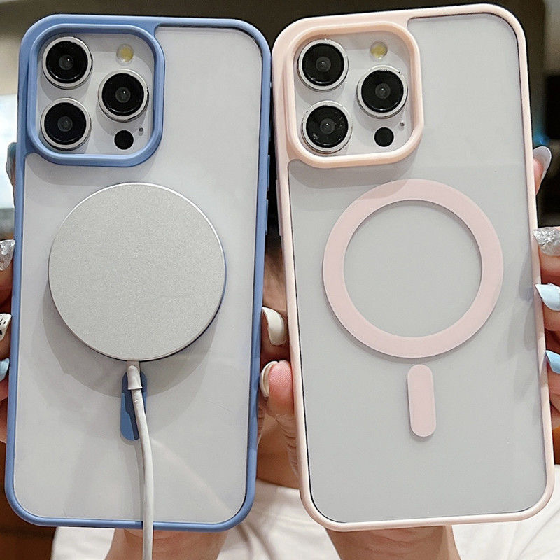 17Promax Candy Frosted Magnetic Case Macaron Iphone16 Mobile Phone Case Apple 12Pm Large Hole Two-In-One