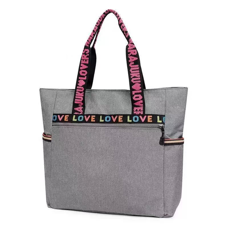 Nuevo bolso de las mujeres de la lona bolsa casual bolsa de almuerzo de la momia bolsa de color sólido retro mano blanco zanja fábrica al por mayor