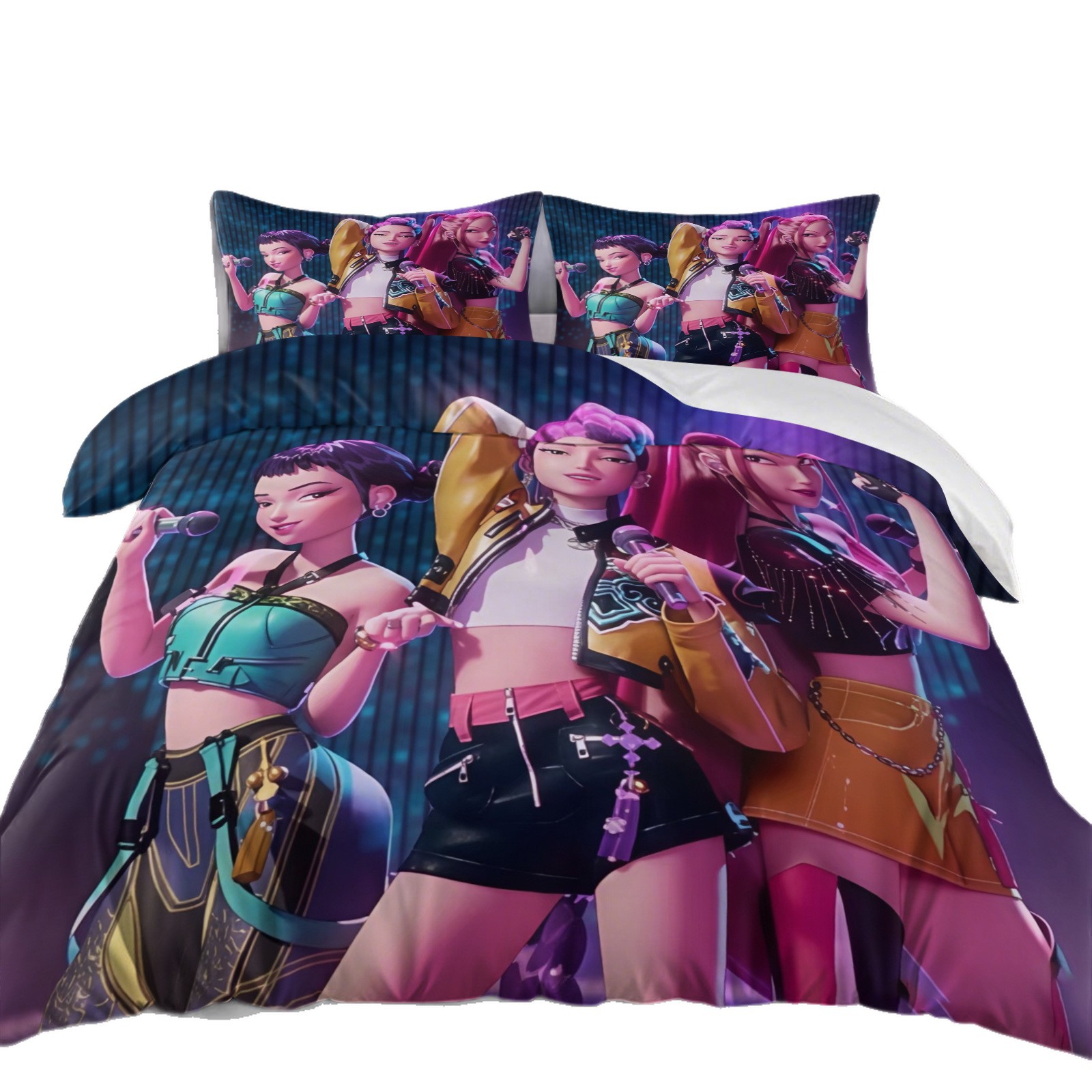 Caza de brujas K-POP tres piezas Amazon AliExpress edredón impresión digital 3D transfronteriza Nantong puente de piedra