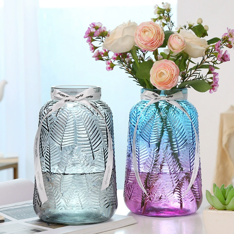 Легкая Роскошная кленовый лист прозрачная стеклянная ваза Aquatic ins сушеный цветок гостиная цветочное украшение творческий простой скандинавский