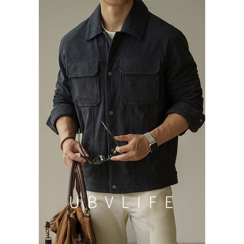 [Pioneer Series] Japanese Style Corduroy Shirt Jacket Men's 2025 Autum Casual Workwear Lapel Jacket Men