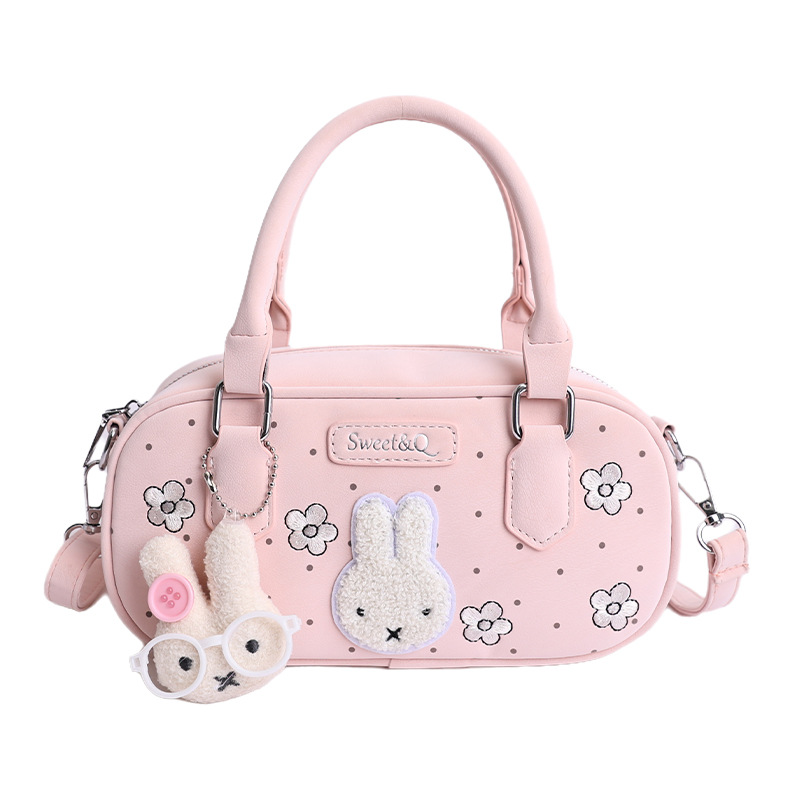 Dolce flor pequeña bolsa de Boston para mujeres 2026 nuevo bolso de mochila portátil bolso de almohada diario bolso de viaje de moda