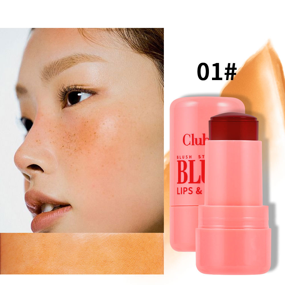 Clubday Multi-color Jelly Blush Stick, Q-bouncy fruit-flavored lip Dye stick, natural contouring lip gloss stick for both lips and cheeks undefined