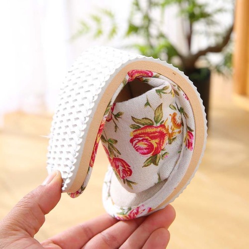 Summer linen slippers for women's rural guest slippers home indoor foam bottom couples linen women's travel cotton and linen slippers