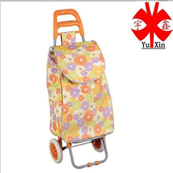 600D全印花牛津布PVC图层配牛头包柄风火轮超市购物车欧式设计