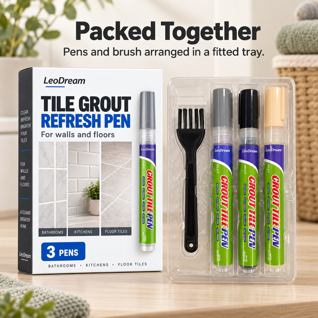 Cross-border tile grout renovation pen, grout repair pen for home use, suitable for kitchen and bathroom floor and wall tiles