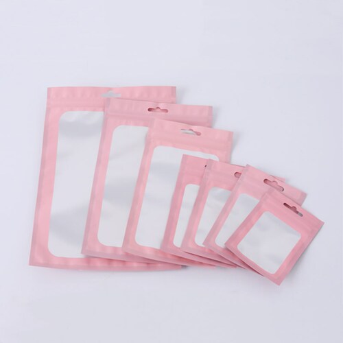 Colored ziplock bags for fishing gear, frosted yin and yang aluminum foil bags, electronic accessories jewelry bags, mobile phone case packaging bags