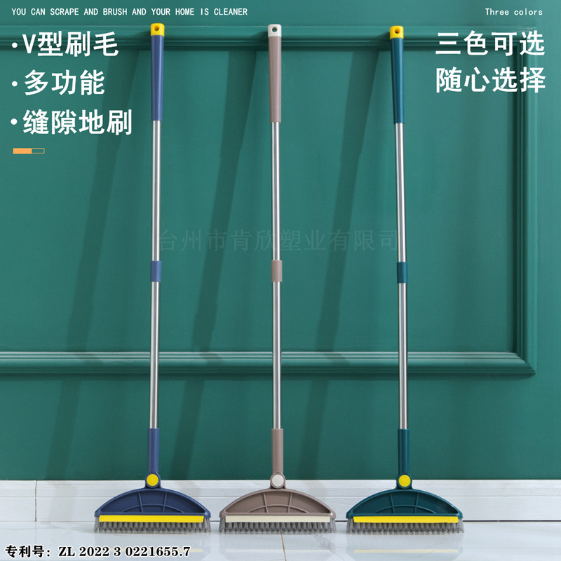Factory wholesale floor brush/bathroom gap brush/new floor brush/stainless steel rod double joint KX-279