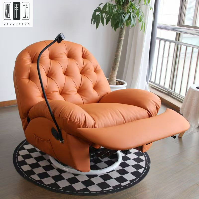Single-person electric sofa for home use in living room and bedroom, eggshell space seat, cinema sofa with spring cushion, eggshell sofa