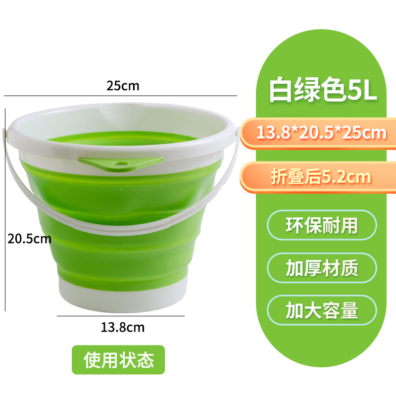 Cubo plegable portátil para exteriores, cubo de plástico grande con asa gruesa, cubo de almacenamiento para el hogar, cubo para lavandería, cubo multiusos