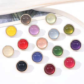 厂家直销现货塑料珍珠树脂双拼钮扣时尚精致多色衬衣扣手缝扣