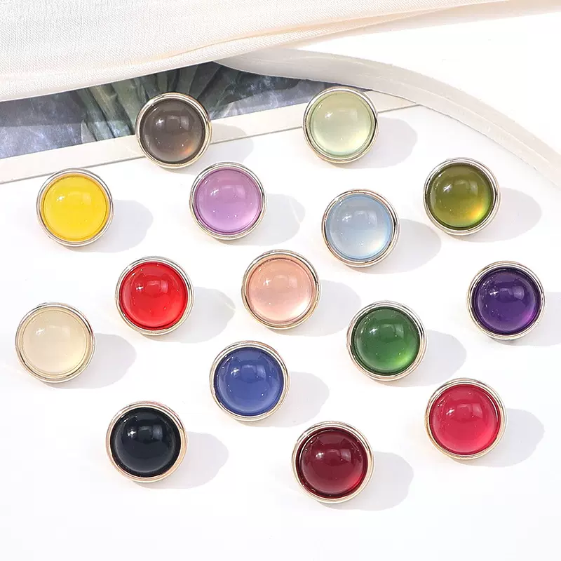 厂家直销现货塑料珍珠树脂双拼钮扣时尚精致多色衬衣扣手缝扣