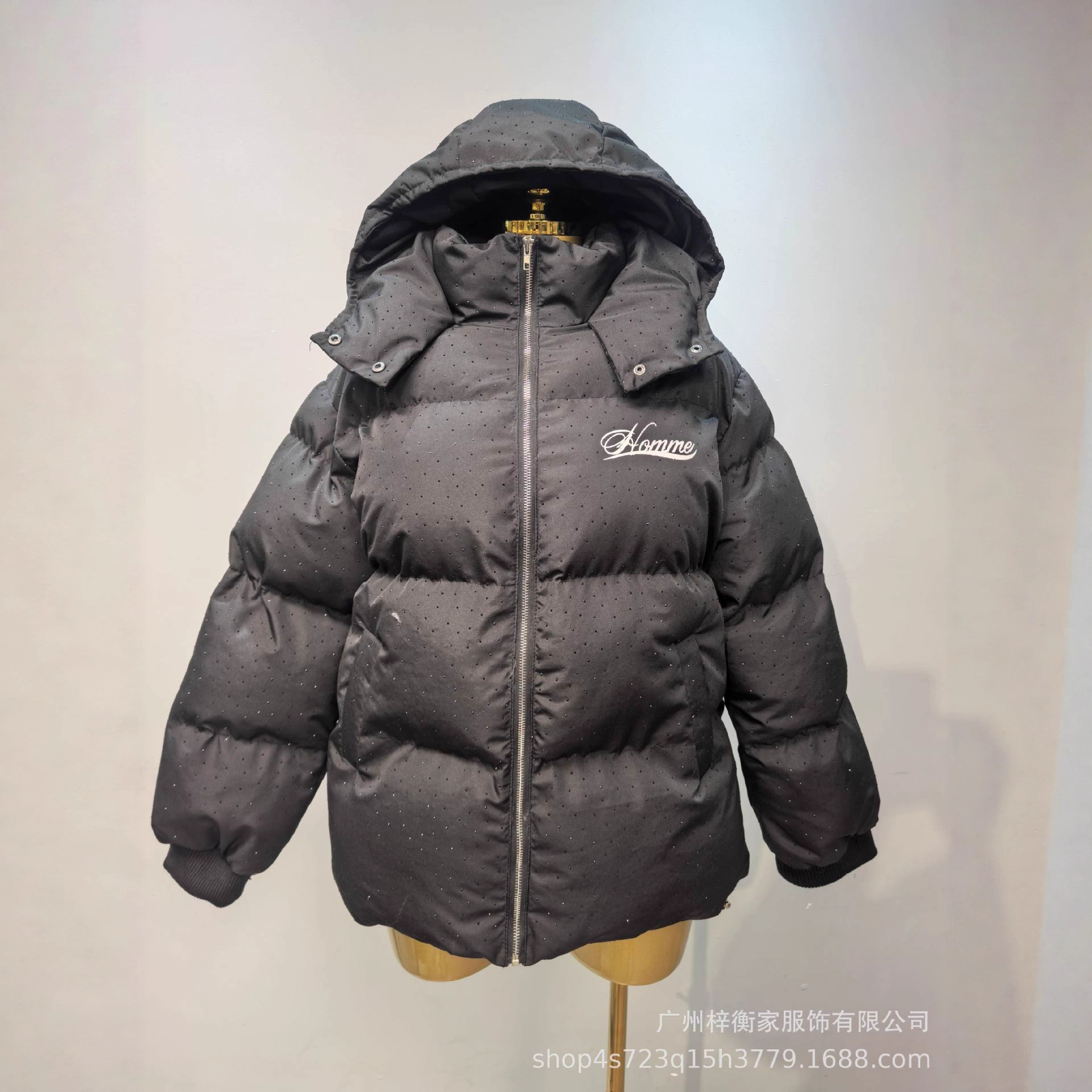 European and American Cross-Border Trendy Starry Sky Hooded Cardigan Cotton Jacket Y2K Loose Versatile Tk Unisex down Cotton Jacket