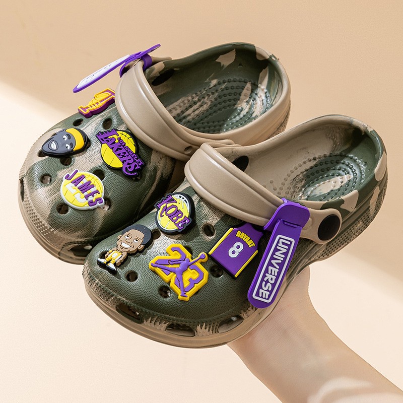Zapatillas de verano para niños EVA resbaladizo pedazo de mierda sensación de cabeza transpirable niña usaba zapatos de agujero de playa de niños image 17