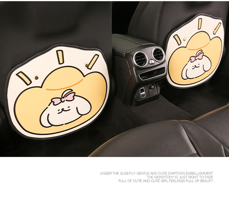 Cartoon Anti-Kick Pad for Car Seats, Anti-Dirt Pad, Anti-Kick Pad for Back Seat