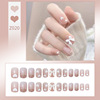 Nail stickers, fake nails, mountain tea with bow, ready-made product, wholesale