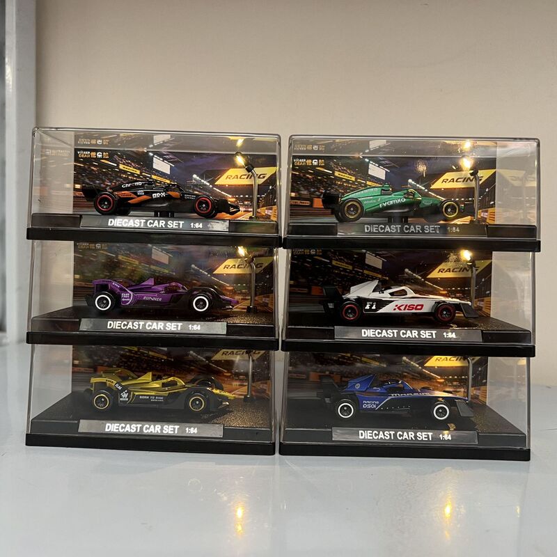 Cool Alloy F1 Racing Car Model with Light-Up Features and Display Box, Toy Gift for Boys