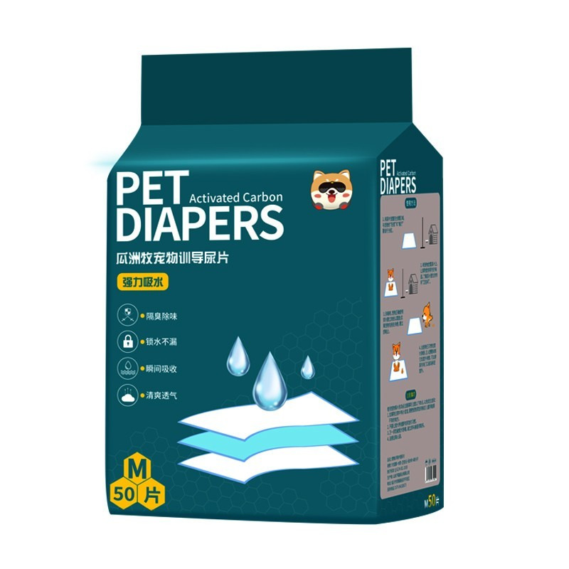 Pañales de orina para perros, artículos para mascotas, inodoro desodorante, pañales de absorción, 100 pañales desechables.