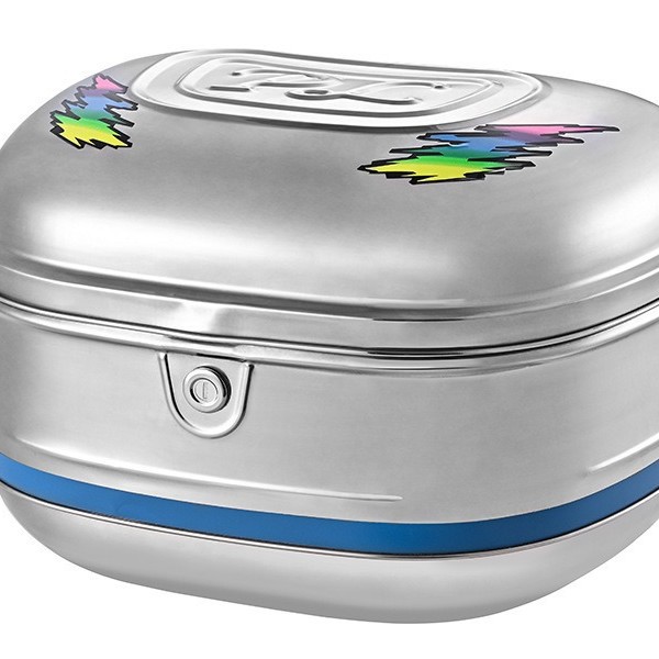 Pl Oval Stainless Steel Motorcycle Tail Box, Large Capacity, Waterproof, for Delivery, Electric Scooter, Electric Vehicle Rear Tail Box Wholesale