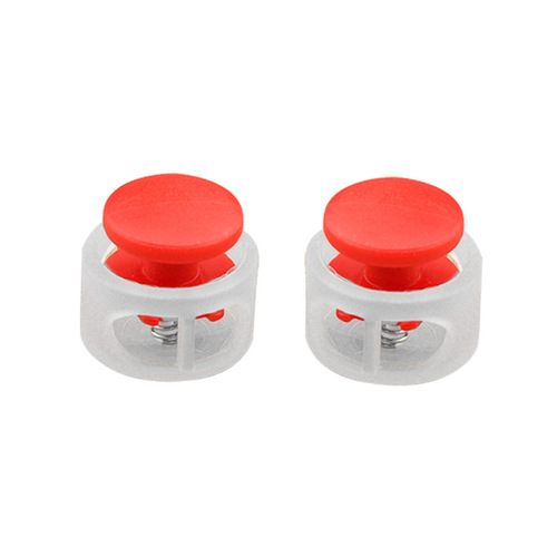 Plastic spring buckle, colorful translucent double-hole cylindrical pig nose buckle, large clothing and shoe adjustment anti-slip rope buckle