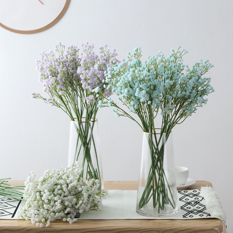 Flor artificial estrellado ramo de la boda decoración de flores de seda Flor de plástico foto estudio flor falsa decoración Flor de imitación plomo