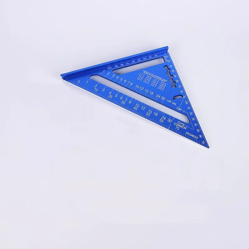 [Cross-border 7-inch/12-inch metric imperial aluminum profile black oxide triangle 90 degrees 45 degrees triangle ruler right angle ruler]